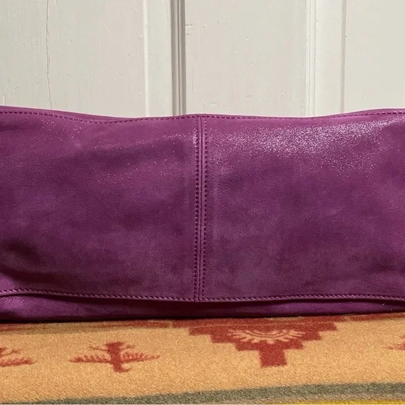 Fendi Rare Y2K Iridescent PlumSuede Mamma Baguette Shoulder Bag - Picture 5 of 15